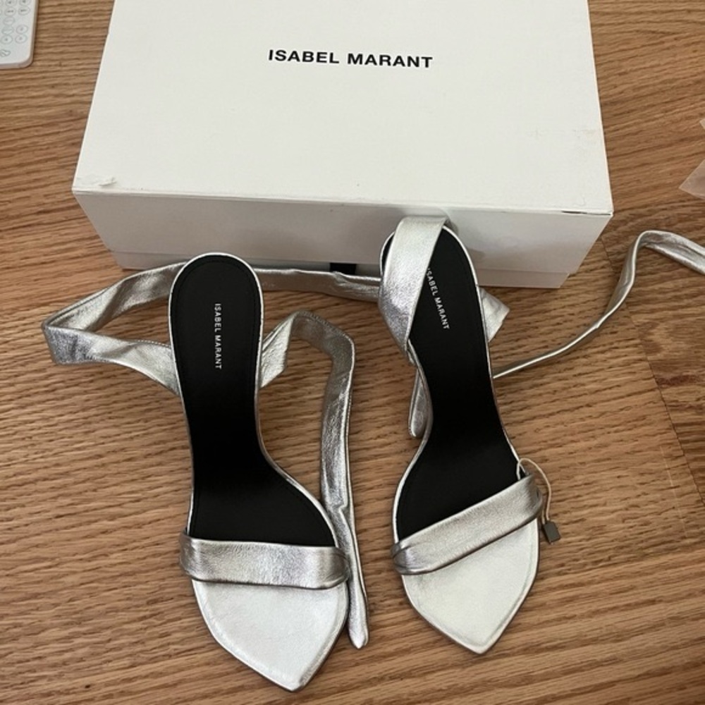 Isabel Marant Metallic Silver Heels - Picture 2 of 10